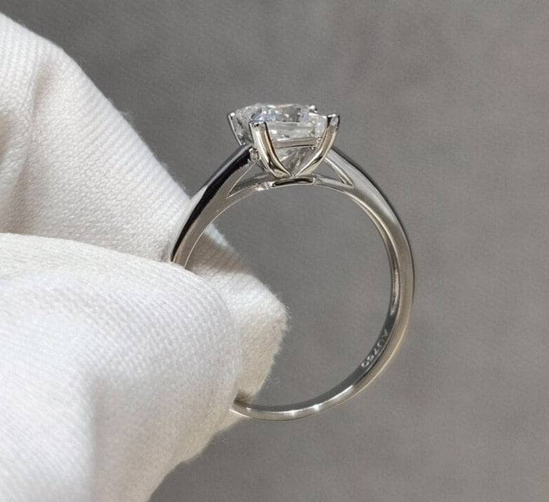 1-2 Carat Princess Cut Diamond Engagement Ring-Black Diamonds New York