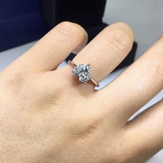 3ct Heart Cut Diamond Forever Love Engagement Ring-Black Diamonds New York