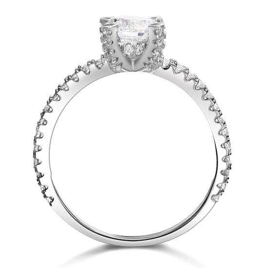 1 Carat Created Diamond Engagement Ring-Black Diamonds New York