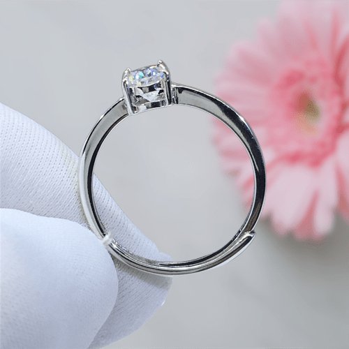 1 carat Oval Cut D Color Moissanite Engagement Ring - Black Diamonds New York
