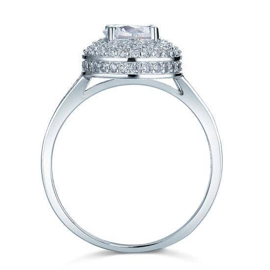 1 Carat Round Cut Created Diamond Wedding Engagement Ring - Black Diamonds New York