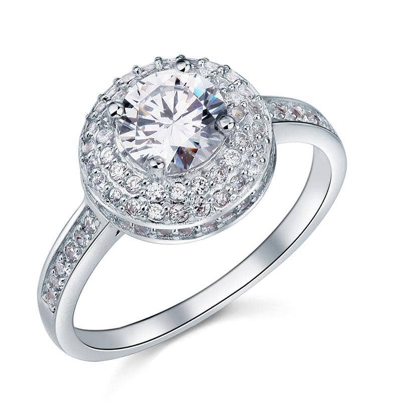 1 Carat Round Cut Created Diamond Wedding Engagement Ring - Black Diamonds New York