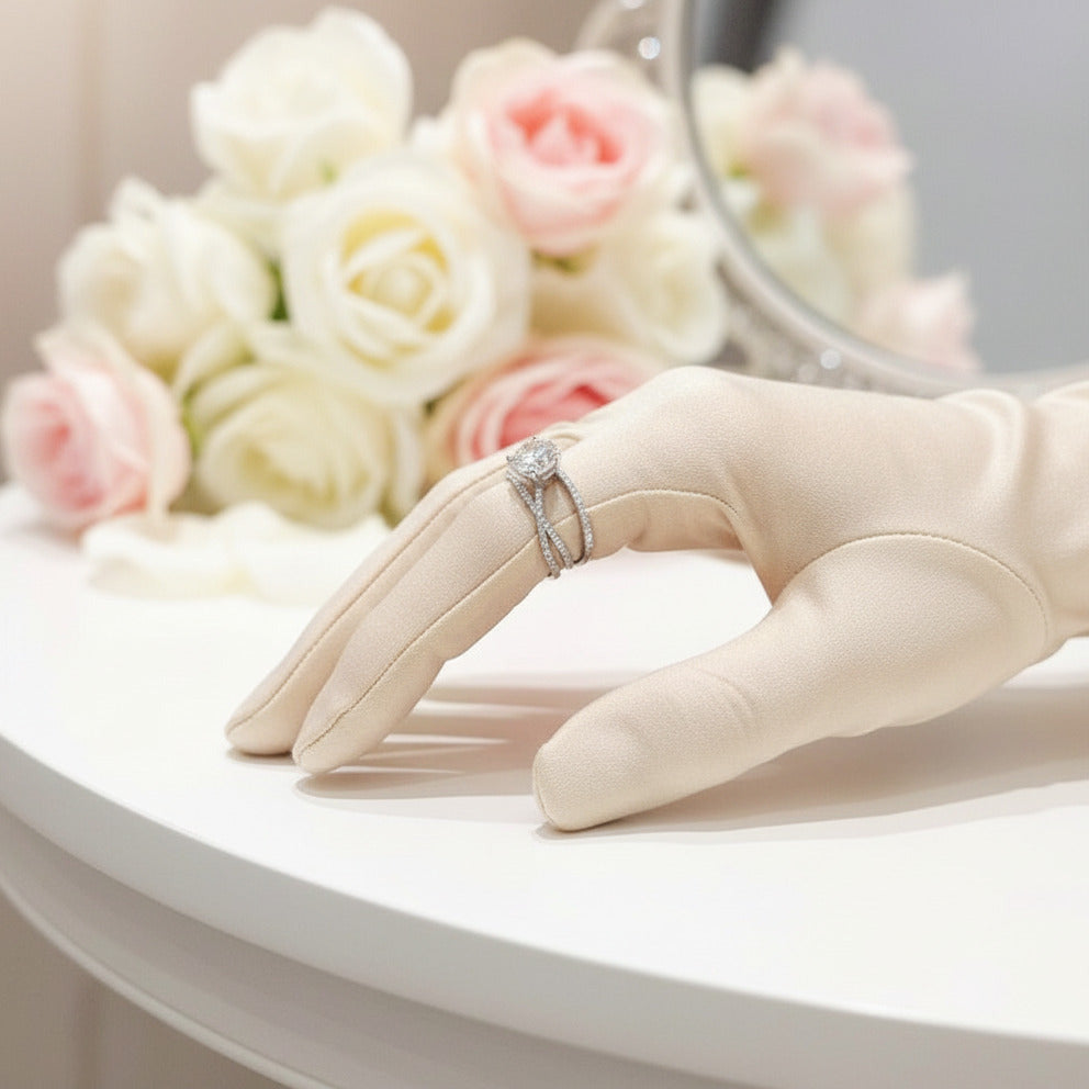 1 Carat Round Cut Diamond Eternal Love Engagement Ring-Black Diamonds New York