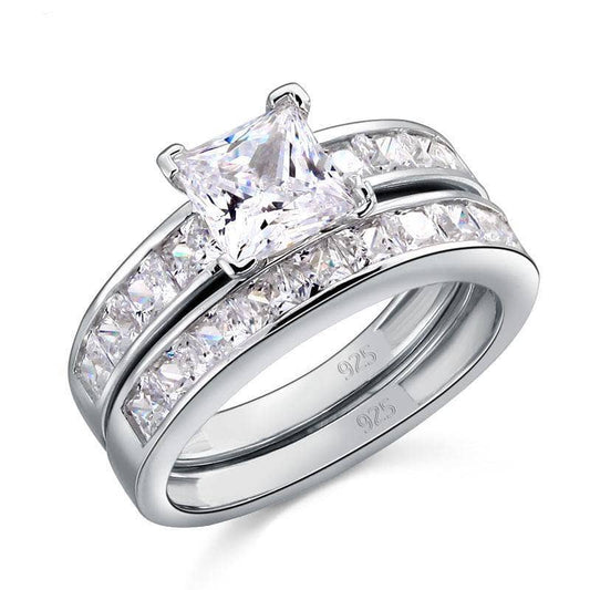 1 Ct Created Diamond Wedding Engagement Ring Set-Black Diamonds New York
