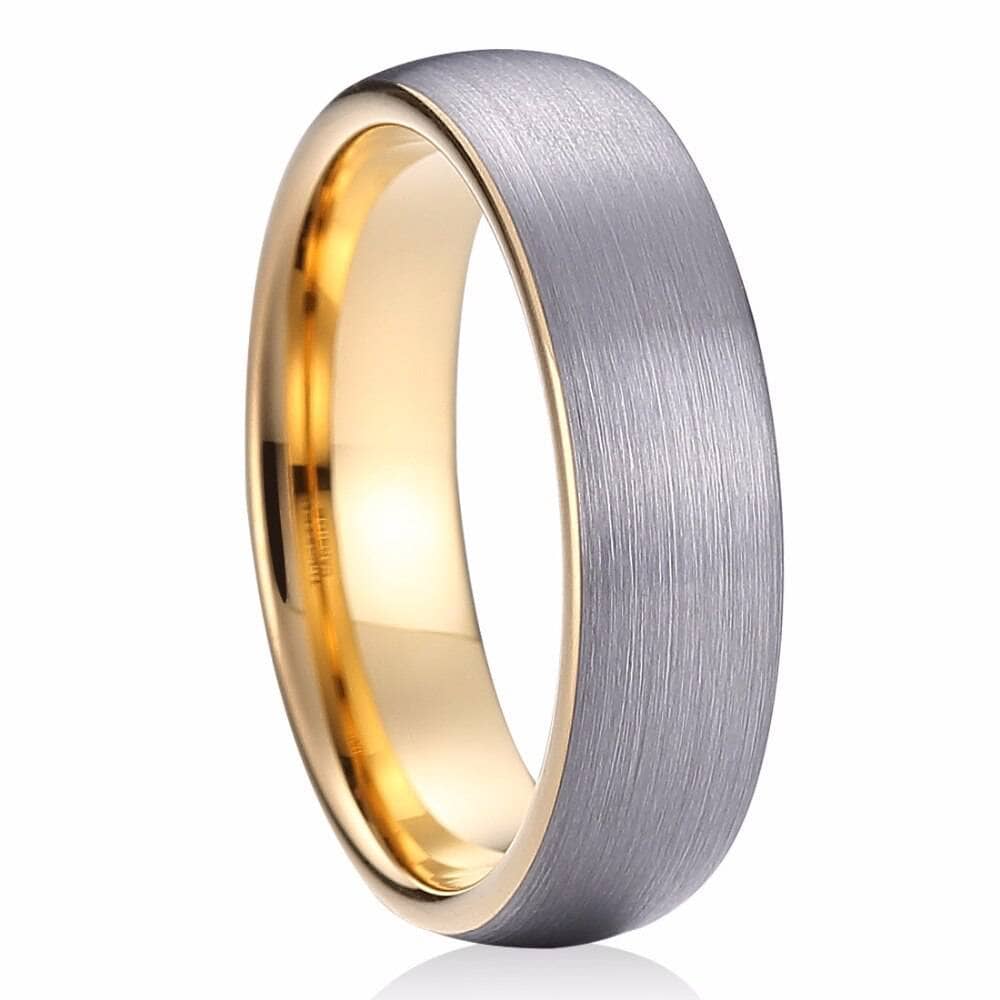1 Pair Dome Tungsten Carbide Wedding Ring Set with EVN Stone-Black Diamonds New York