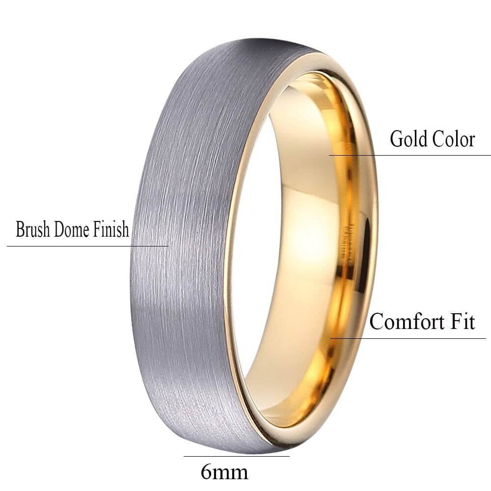 1 Pair Dome Tungsten Carbide Wedding Ring Set with EVN Stone-Black Diamonds New York