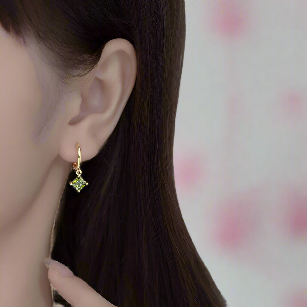 Geometric Diamond Punk Hoop Earrings-Black Diamonds New York