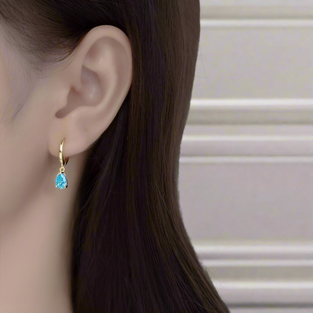 Geometric Diamond Punk Hoop Earrings-Black Diamonds New York