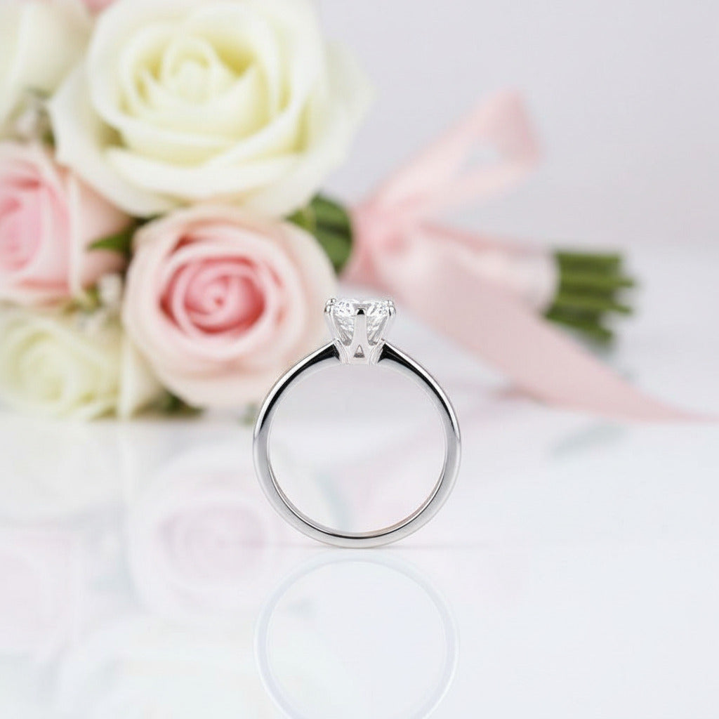 1.0Ct Twinkle Diamond Option Solitaire Engagement Ring-Black Diamonds New York