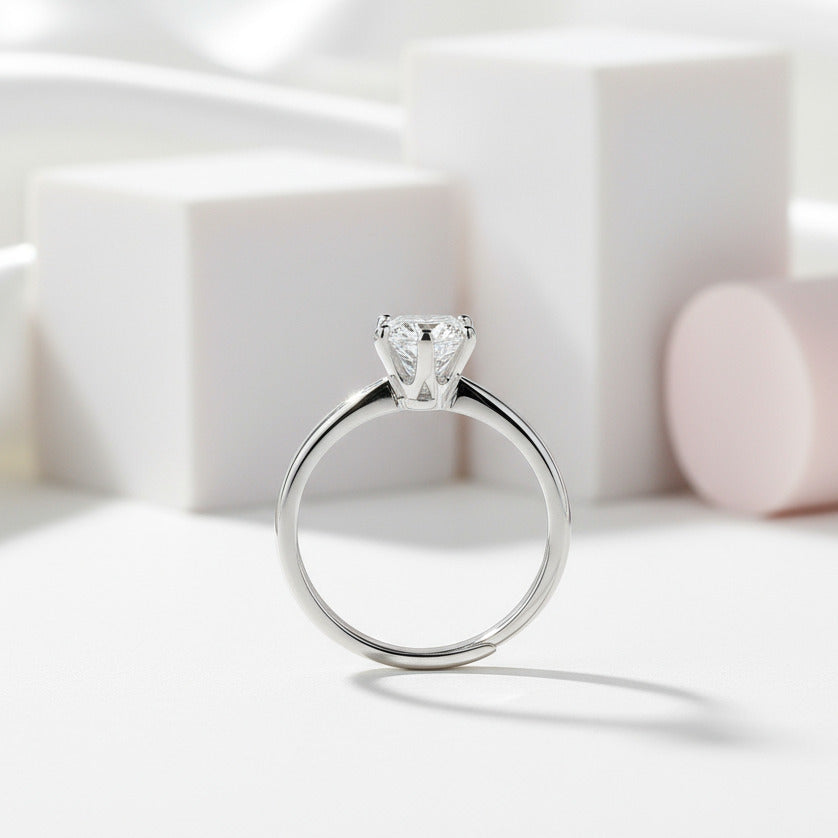 1.0Ct Twinkle Diamond Solitaire Engagement Ring-Black Diamonds New York