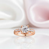 1.0 CT Round Brilliant Cut Diamond Option Engagement Ring