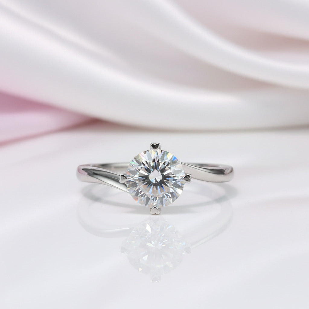 1.0 Ct VVS1 Diamond Option Engagement Ring-Black Diamonds New York