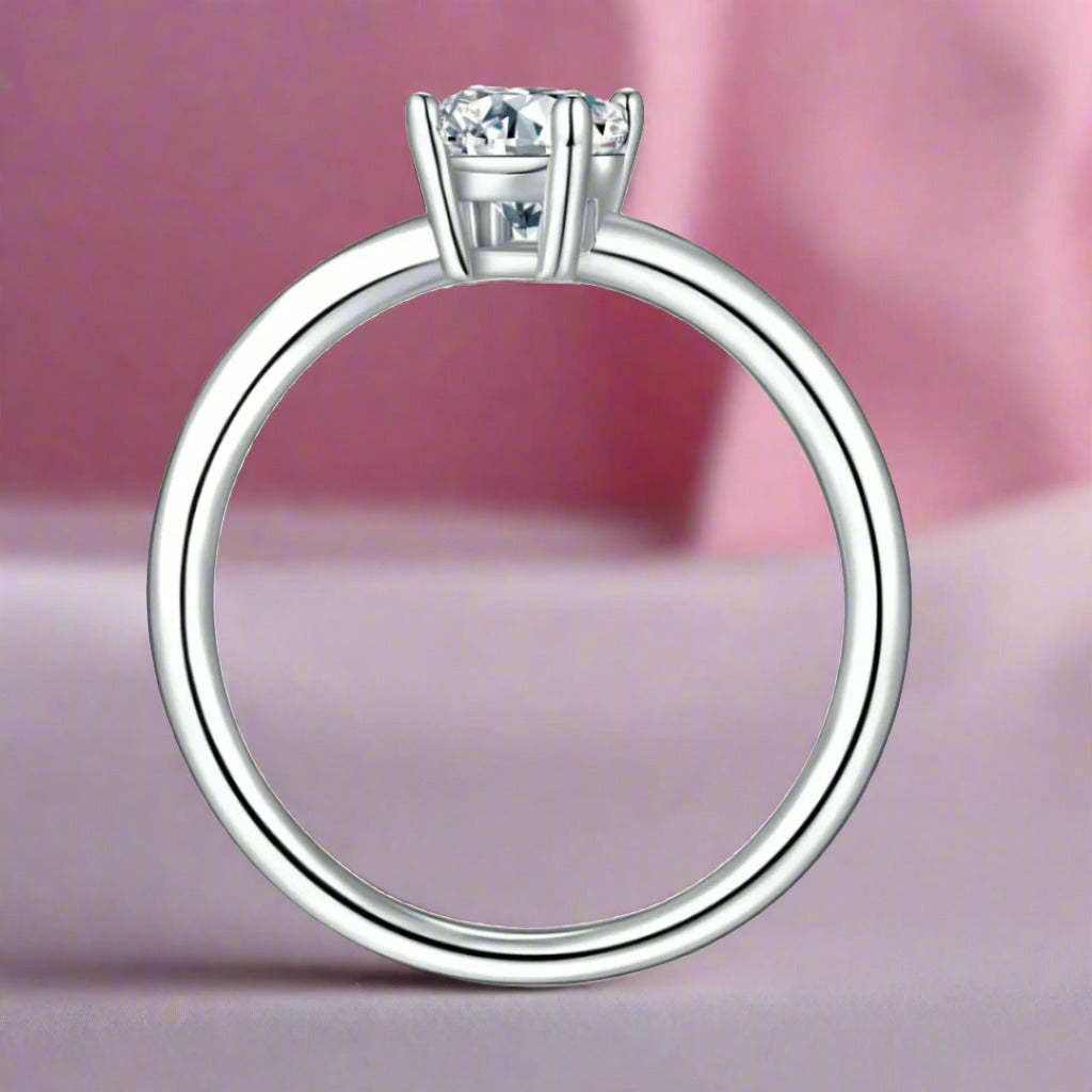 1.0 ct 5*7mm Oval-cut Diamond Engagement Ring-Black Diamonds New York