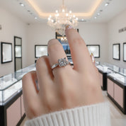 1.0 ct Diamond Ring within Elegant Prongs-Black Diamonds New York