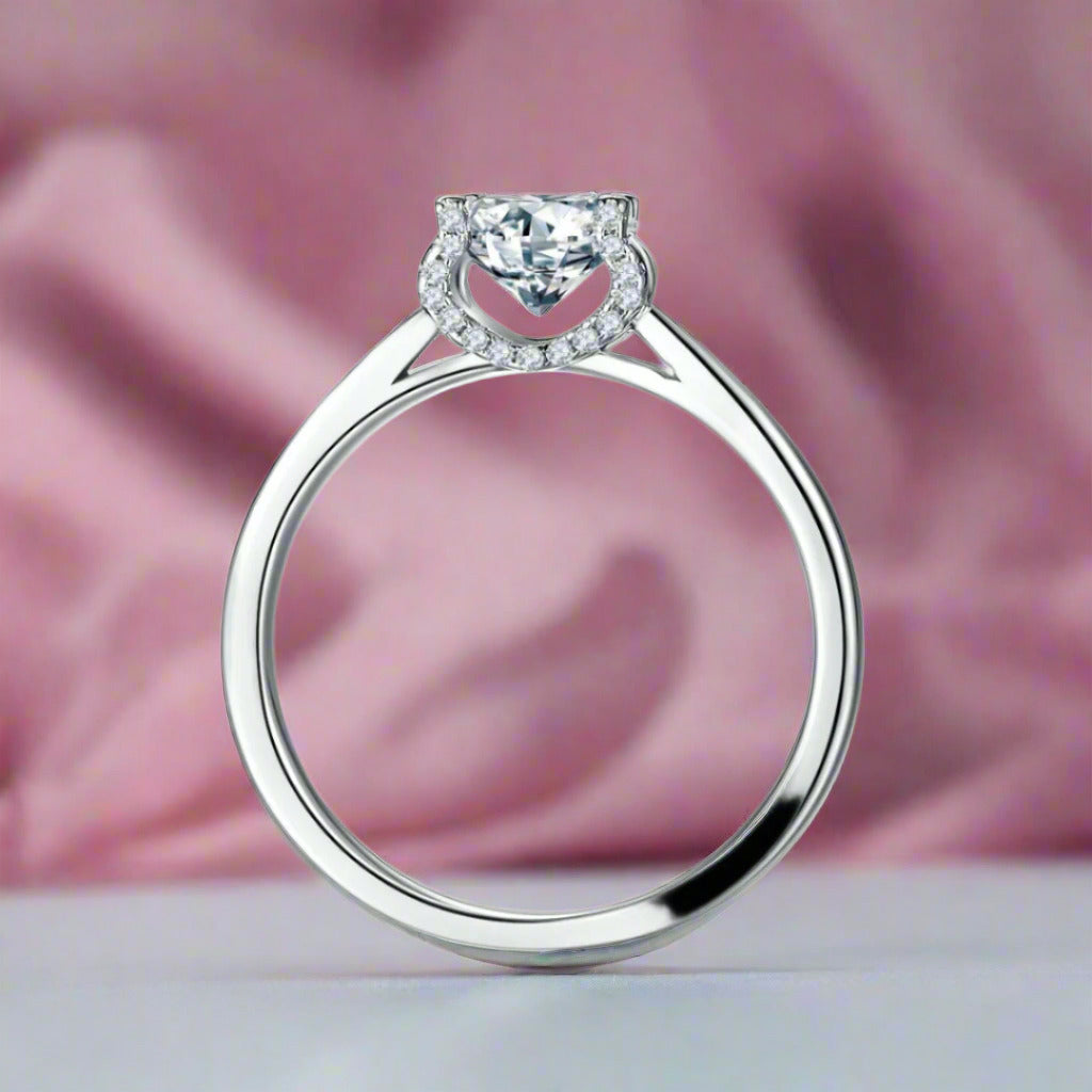 1.0 ct Diamond Ring within Elegant Prongs-Black Diamonds New York