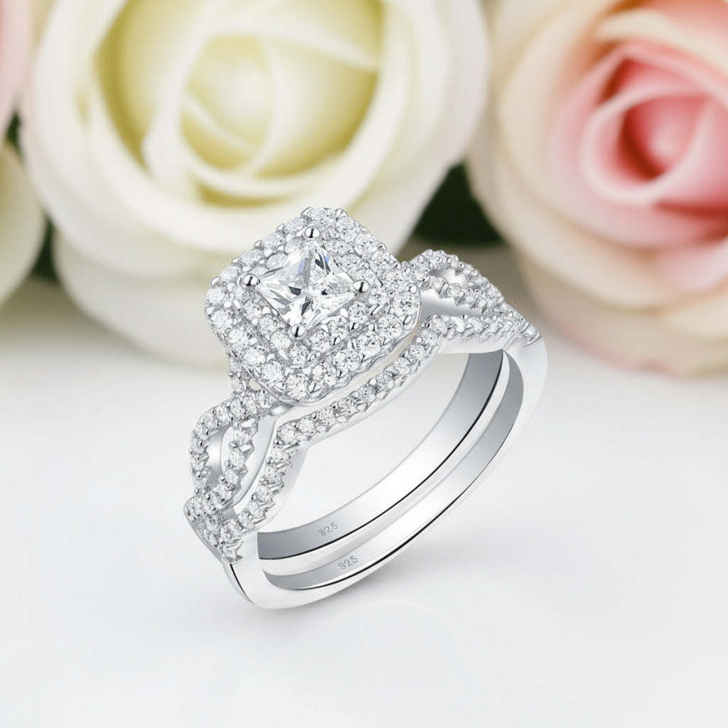 1.3 Ct Princess Cut Diamond Engagement Ring-Black Diamonds New York