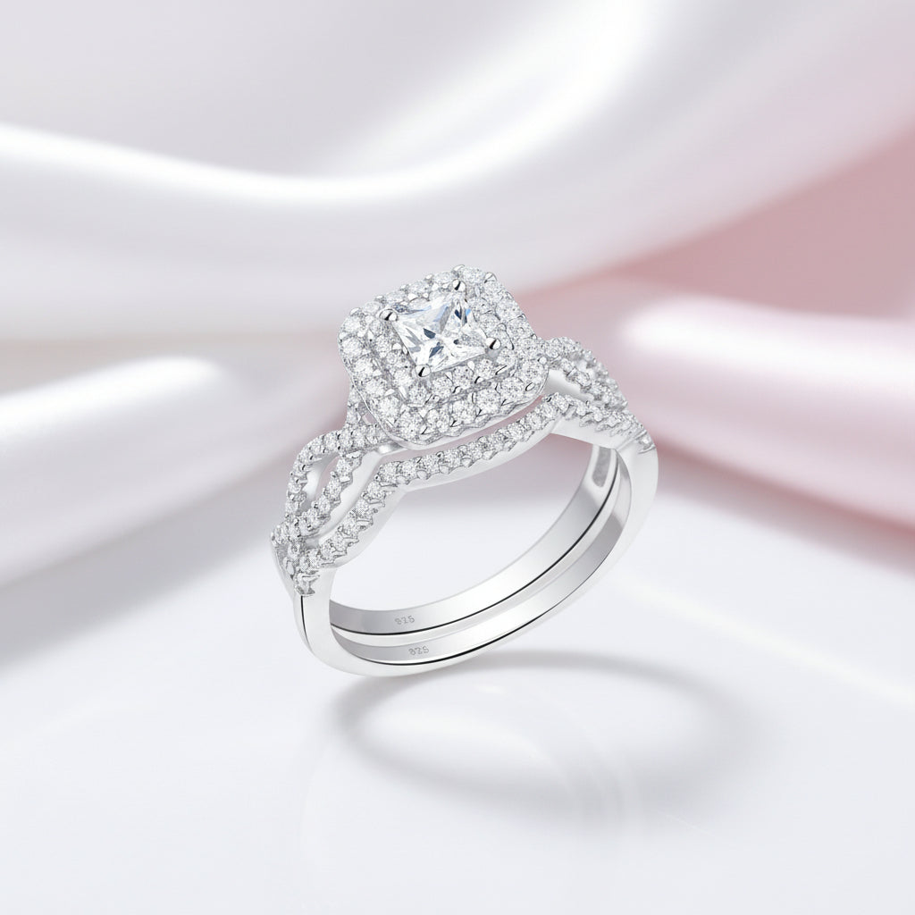 1.3 Ct Princess Cut Diamond Option Engagement Ring-Black Diamonds New York