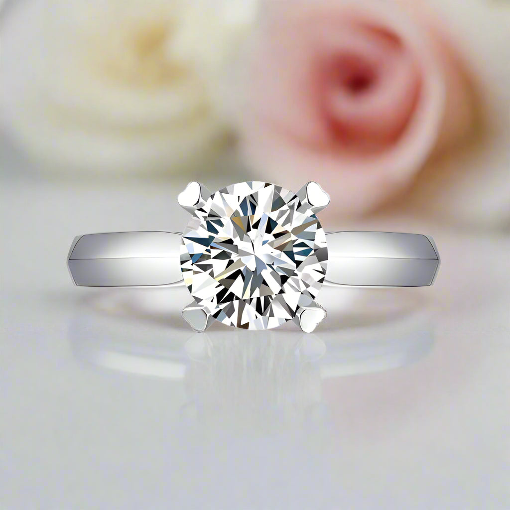 1.5ct Heart Prong Diamond Ring-Black Diamonds New York