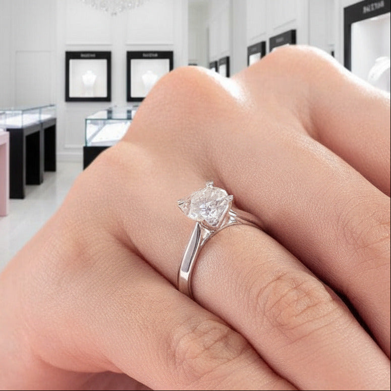 1.5ct Heart Prong Diamond Option Ring-Black Diamonds New York