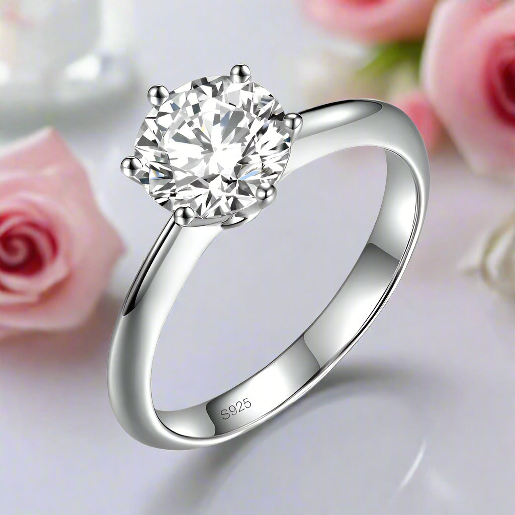 1.5ct Round Diamond Solitaire Ring-Black Diamonds New York