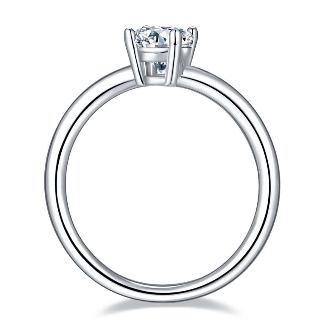 1.0 ct 5*7mm Oval-cut Moissanite Engagement Ring-Black Diamonds New York