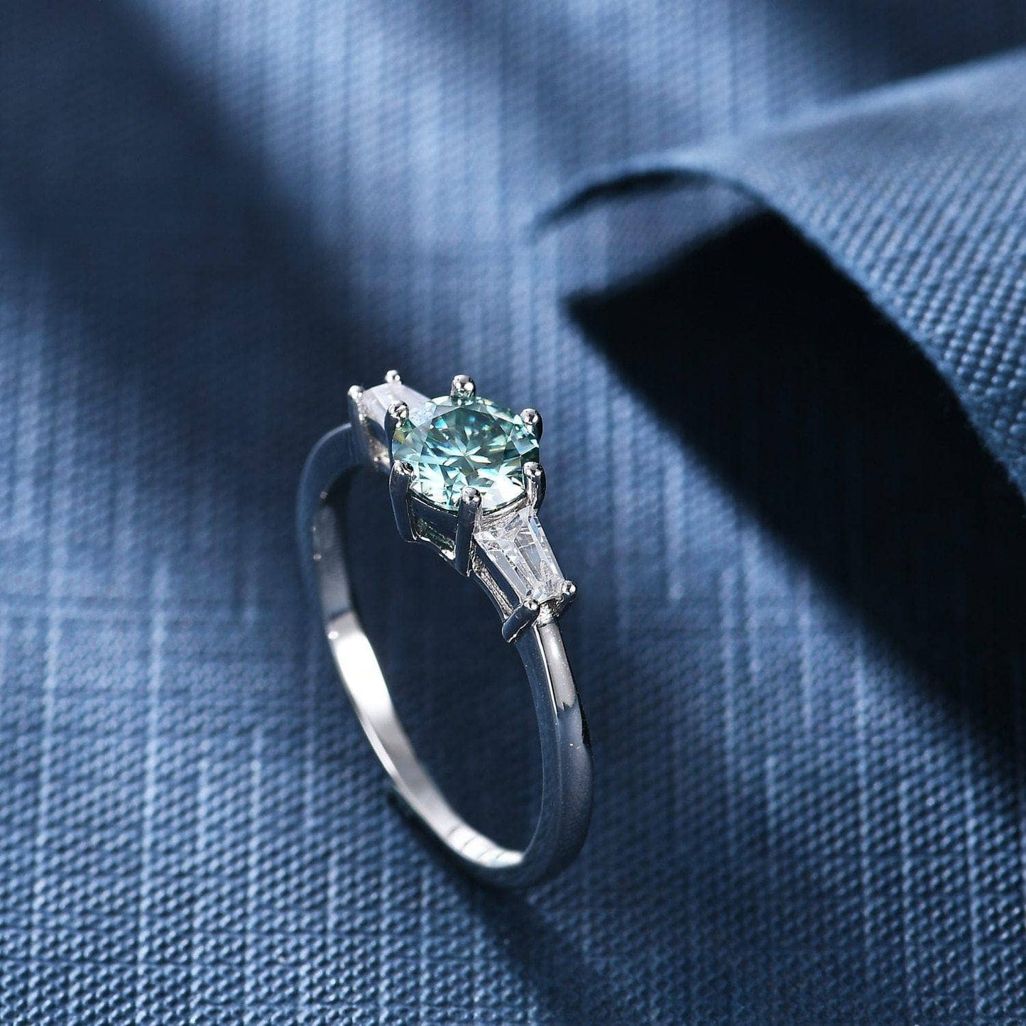 1.0 ct Baguette Round Diamond Engagement Ring-Black Diamonds New York