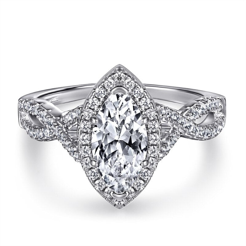 1.0 ct Marquise Cut Diamond White Gold Engagement Ring Set-Black Diamonds New York