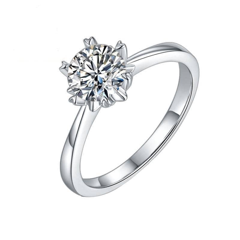 1.0 Ct Moissanite Diamond Engagement Ring-Black Diamonds New York