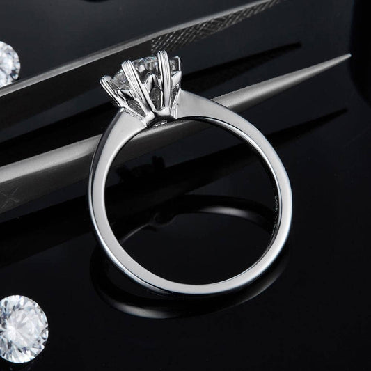 1.0 Ct Diamond Engagement Ring-Black Diamonds New York