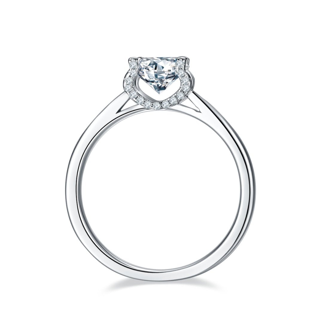 1.0 ct Diamond Ring within Elegant Prongs-Black Diamonds New York