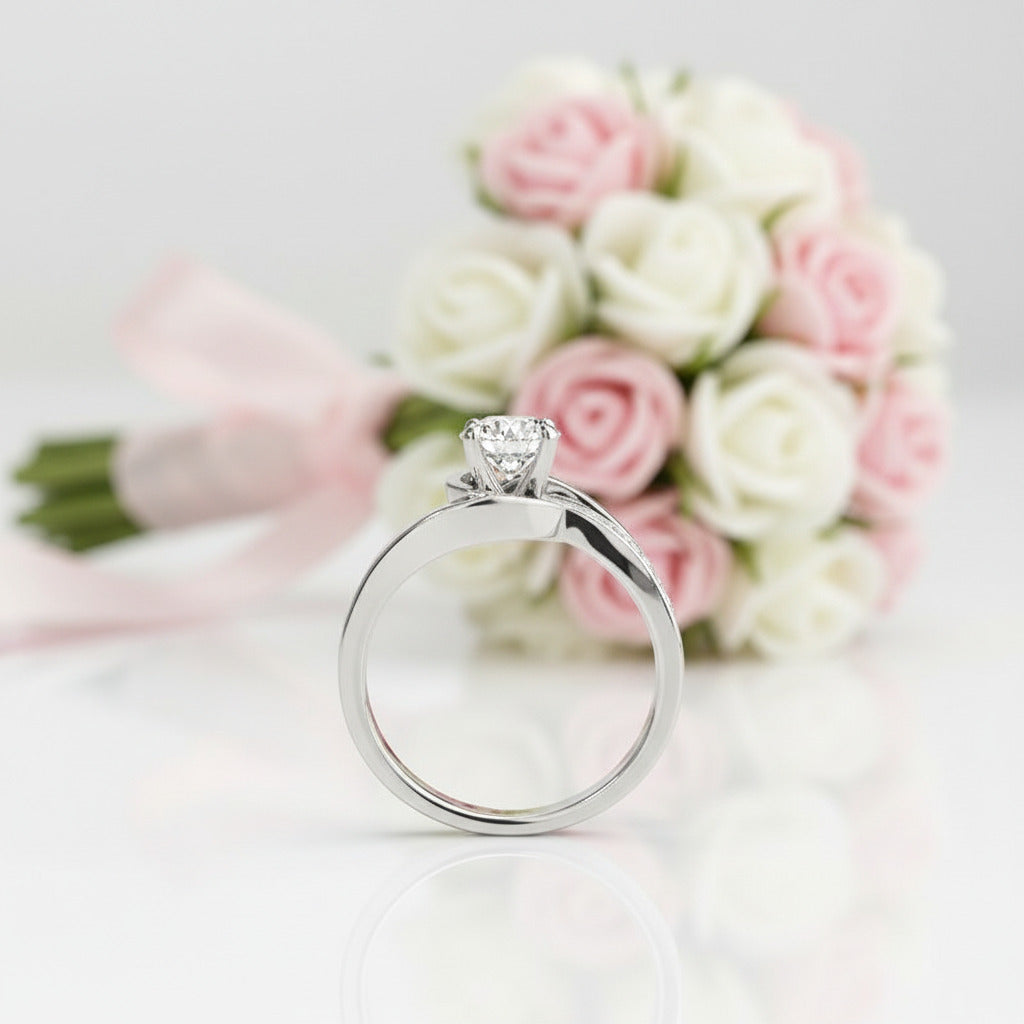 1.0 ct Round Diamond Option Unique Ring Set-Black Diamonds New York