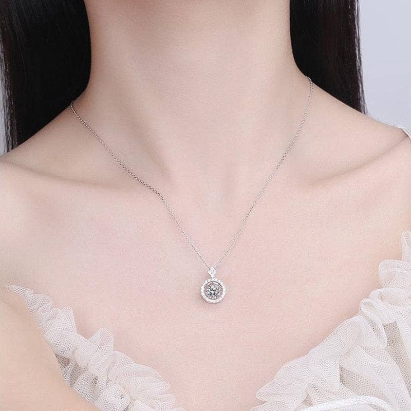 1/0.8ct Moissanite Diamond Necklace-Black Diamonds New York