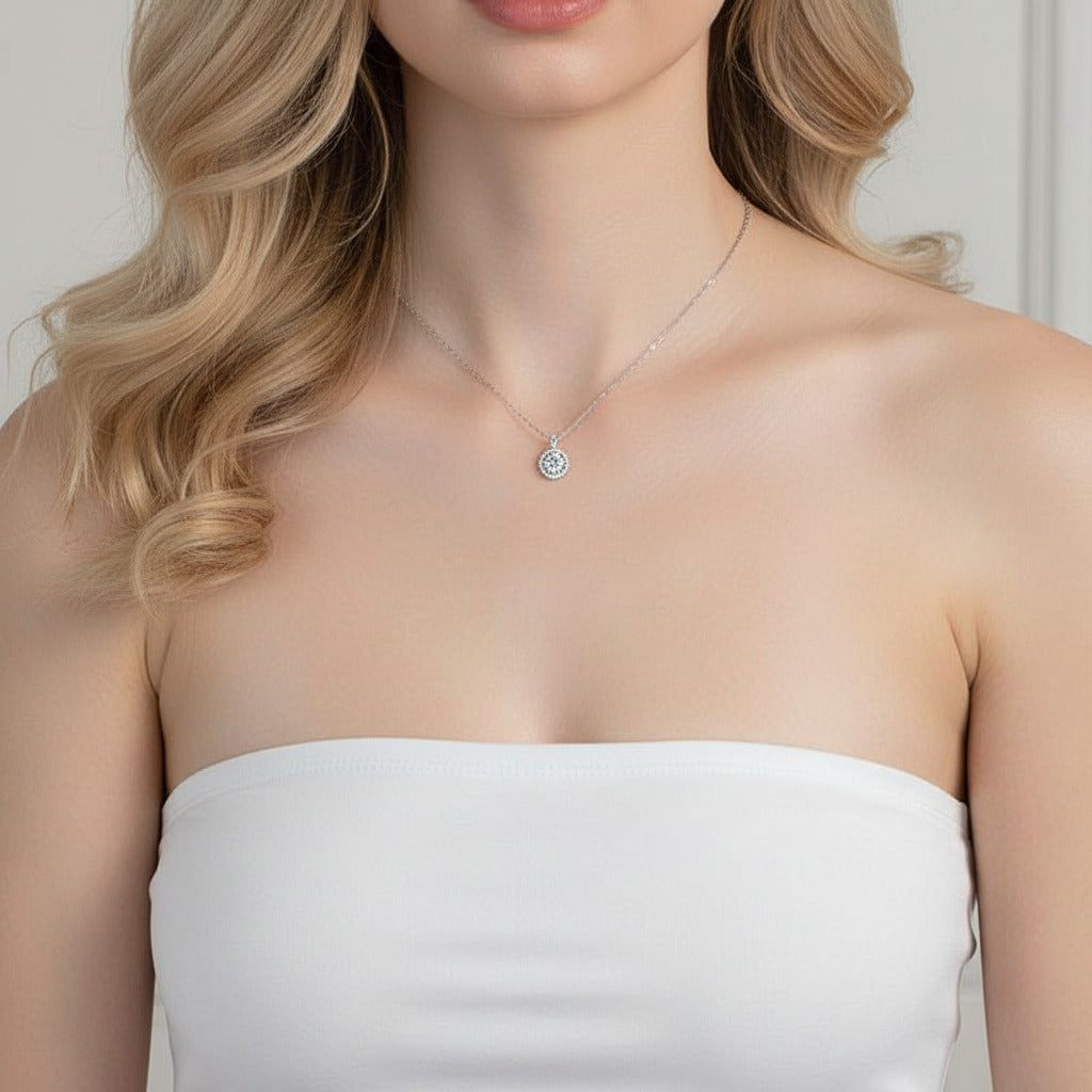1.0 Ct Round Diamond Option Necklace with Twinkle Setting-Black Diamonds New York