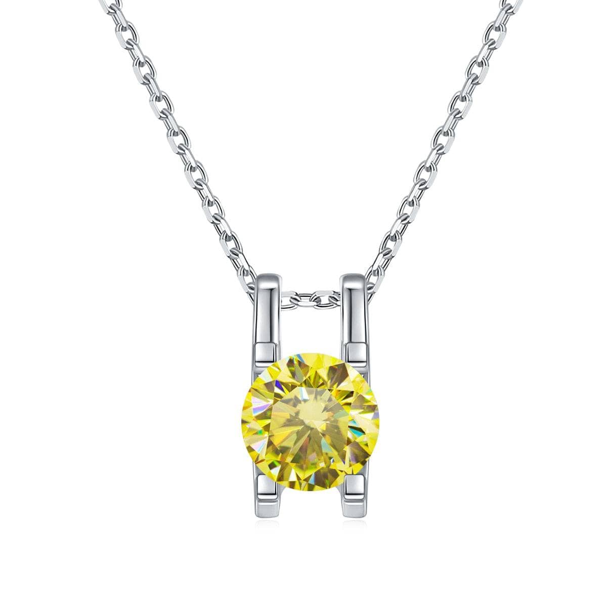 1.0ct 6.5mm Yellow Diamond Necklace-Black Diamonds New York