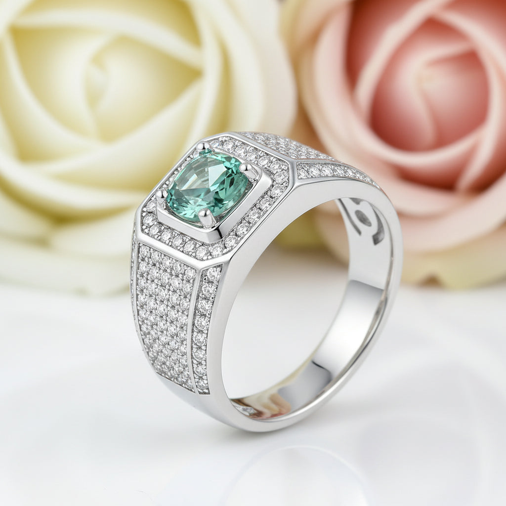 1.0ct Brilliant Round Men's Diamond Ring-Black Diamonds New York