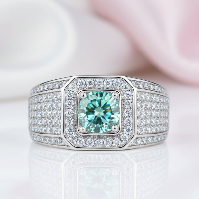 1.0ct Brilliant Round Men's Diamond Option Ring-Black Diamonds New York