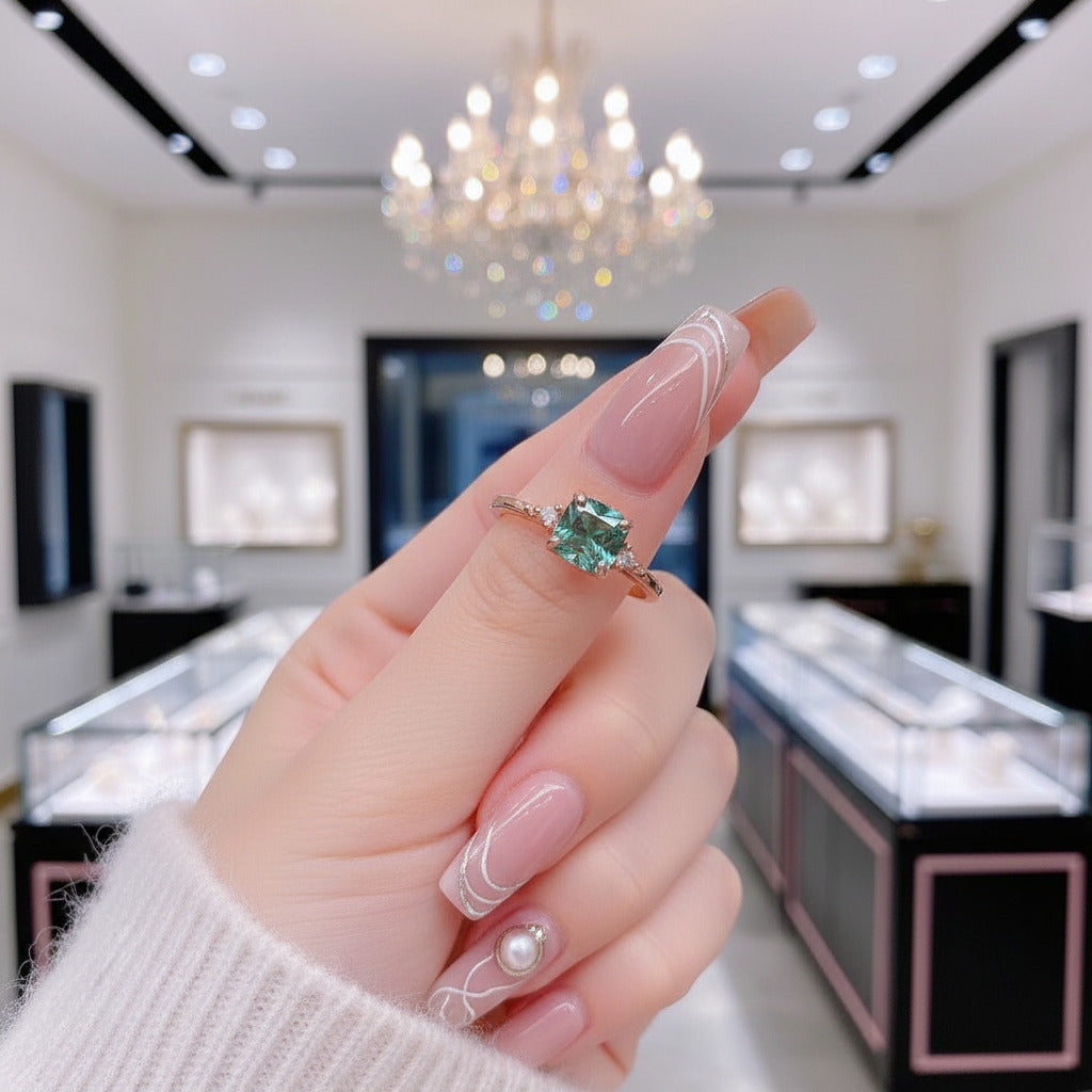 1.0ct Cushion Cut D Color Diamond Engagement Ring-Black Diamonds New York