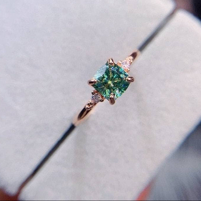 1.0ct Cushion Cut D Color Diamond Engagement Ring-Black Diamonds New York