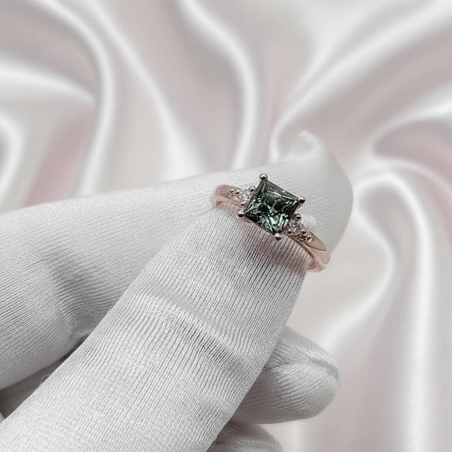 1.0ct Cushion Cut D Color Diamond Engagement Ring-Black Diamonds New York