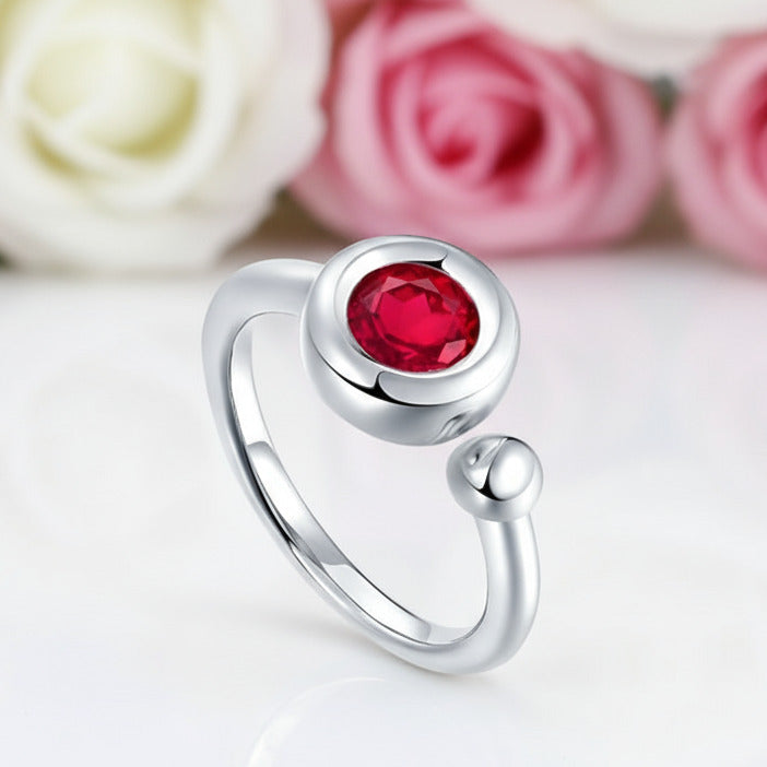 1.0 Ct Round Diamond Adjustable Ring-Black Diamonds New York