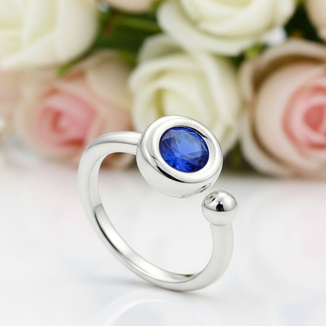 1.0 Ct Round Diamond Adjustable Ring-Black Diamonds New York