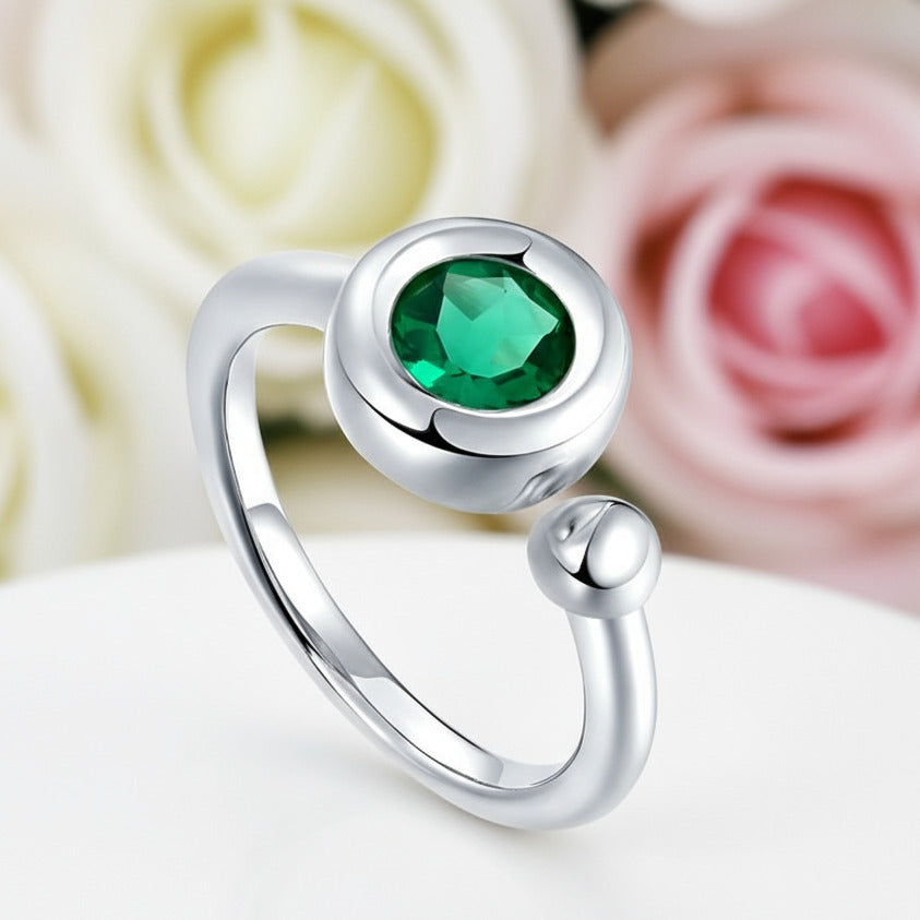 1.0 Ct Round Diamond Adjustable Ring-Black Diamonds New York