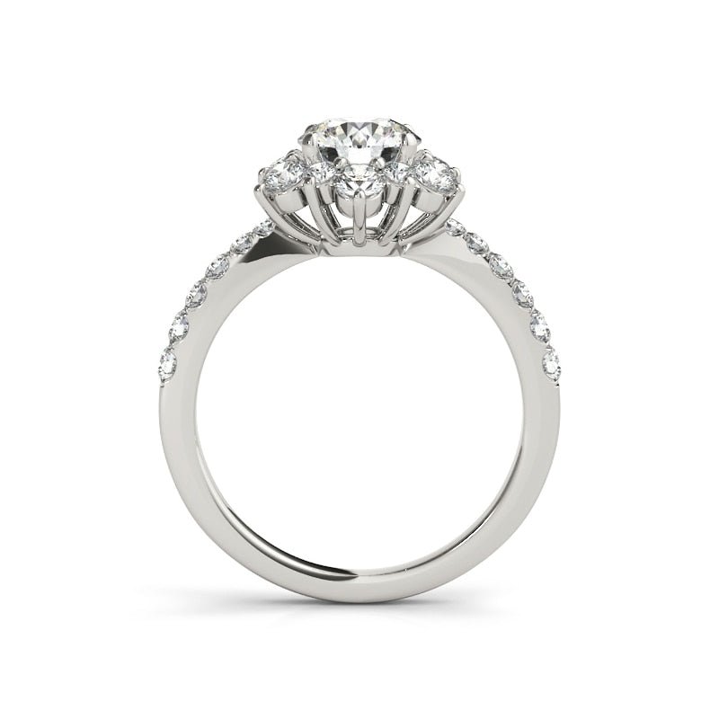 1.0ct Round Cut Diamond Engagement Ring Set-Black Diamonds New York