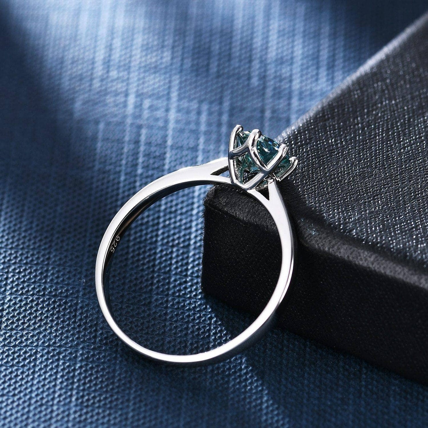 1.0ct Round Diamond 6-Prong Solitaire Engagement Ring-Black Diamonds New York