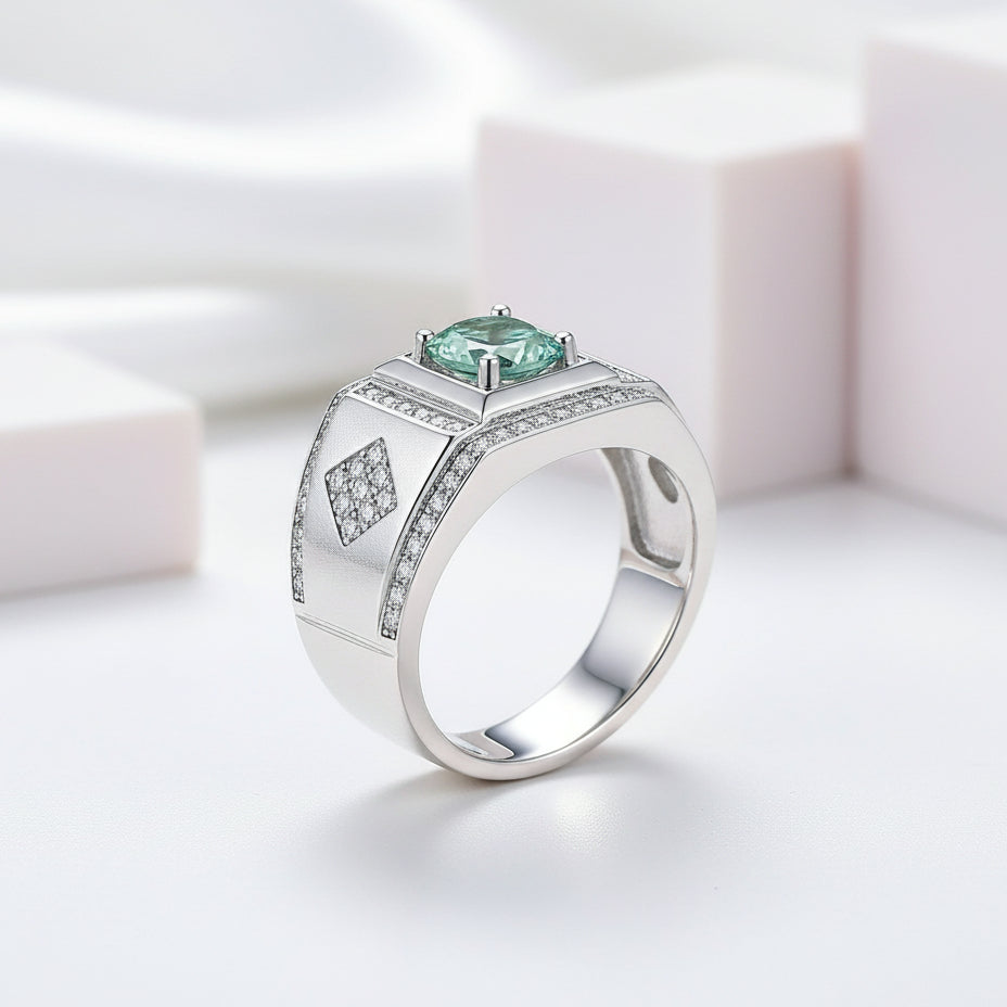 1.0ct Round Diamond Channel Men's Ring-Black Diamonds New York