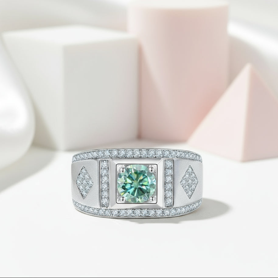 1.0ct Round Diamond Channel Men's Ring-Black Diamonds New York