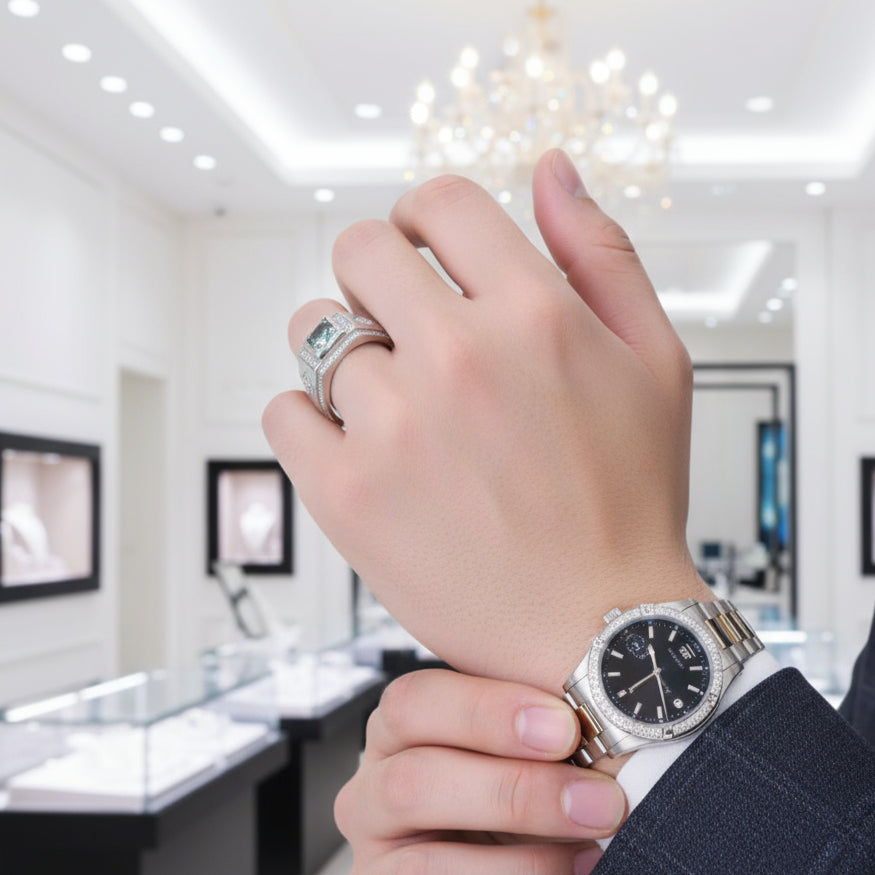 1.0ct Round Diamond Channel Men's Ring-Black Diamonds New York