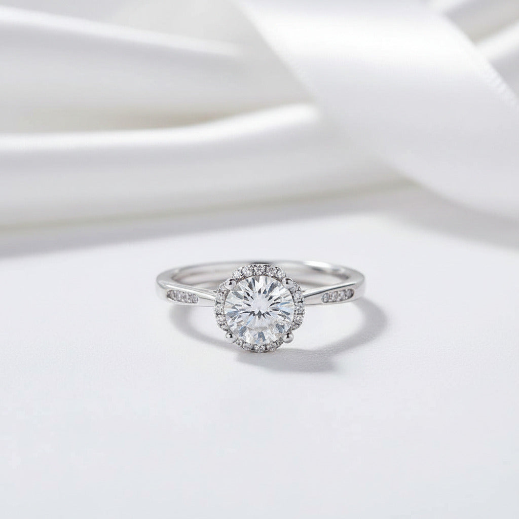 1.0ct Round Diamond Option Engagement Ring-Black Diamonds New York