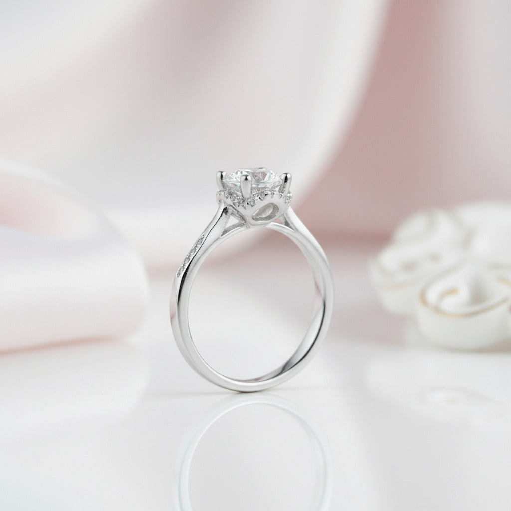 1.0ct Round Diamond Option Engagement Ring-Black Diamonds New York