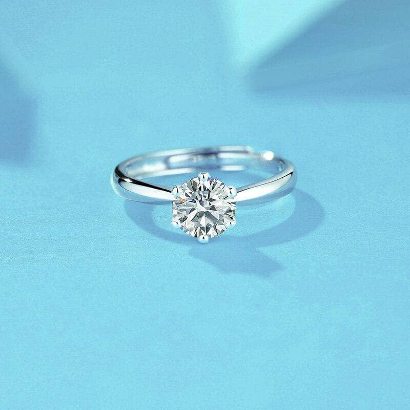 1.0Ct Twinkle Moissanite Diamond Solitaire Engagement Ring-Black Diamonds New York